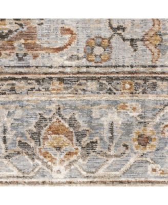 Maharaja 1803X Gray and Blue 9'10" x 12'10" Area Rug