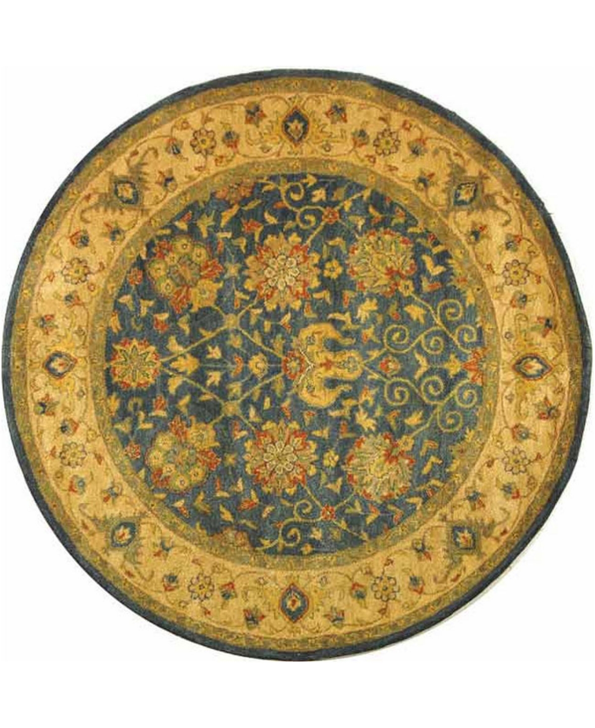 Safavieh Antiquity At21 Blue 8' x 8' Round Area Rug - Blue