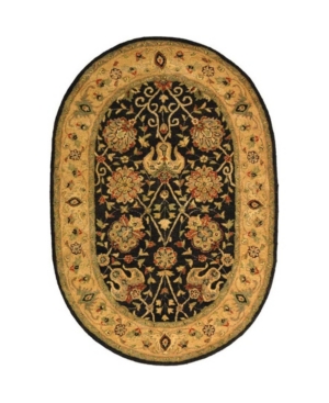 Safavieh Antiquity At21 Black 4'6" X 6'6" Oval Area Rug