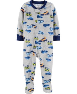 Carter's Baby Boy 1-Piece Trucks Poly Footie PJs - Macy's