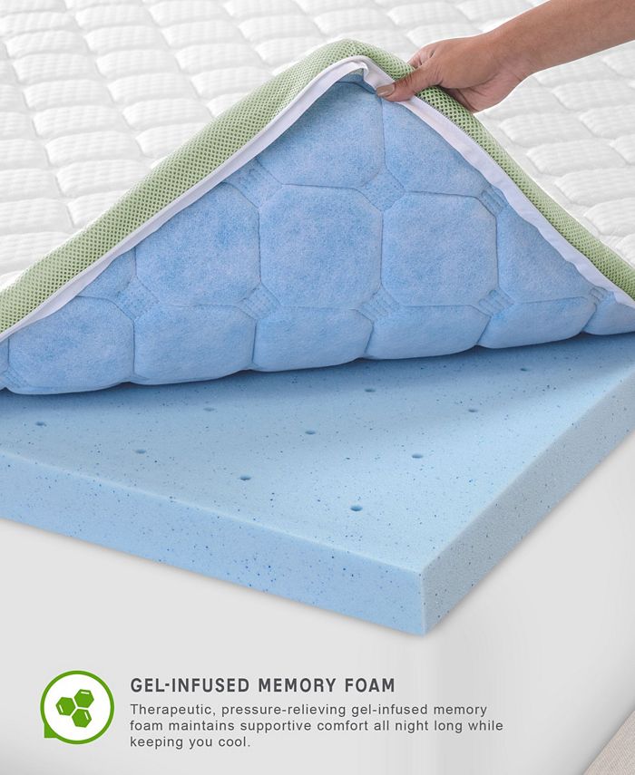 SensorPEDIC 3" Ultimate Cooling Luxury Quilted Bed Topper Full Macy's