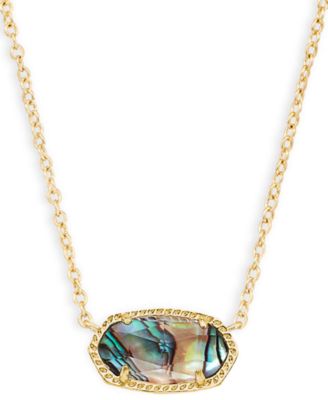 Kendra Scott 14K Gold Plated Elisa Pendant Necklace - Abalone