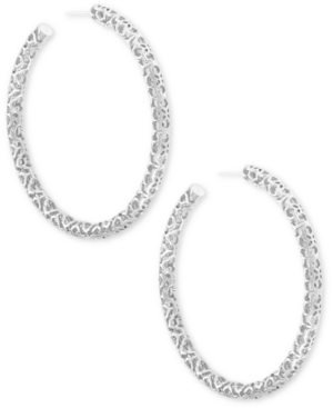Kendra Scott Large Openwork Tubular Hoop Earrings 25
