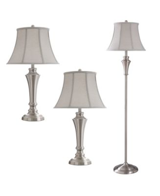 StyleCraft Floor and Table Lamp Set, Pack of 3 - Macy's