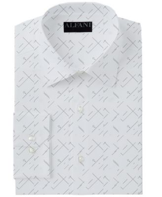 Alfani - Men's Classic/Regular-Fit Performance Stretch Art Deco Abstract-Print Dress Shirt