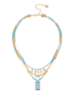 image of BCBGeneration Dream Layered Convertible Gold-tone Metal Necklace Set