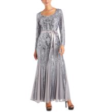 Silver dresses at macy's on sale