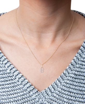 Diamond Initial Pendant Necklace (1/10 ct. t.w.) in 14k Gold, 17" + 1" Extender