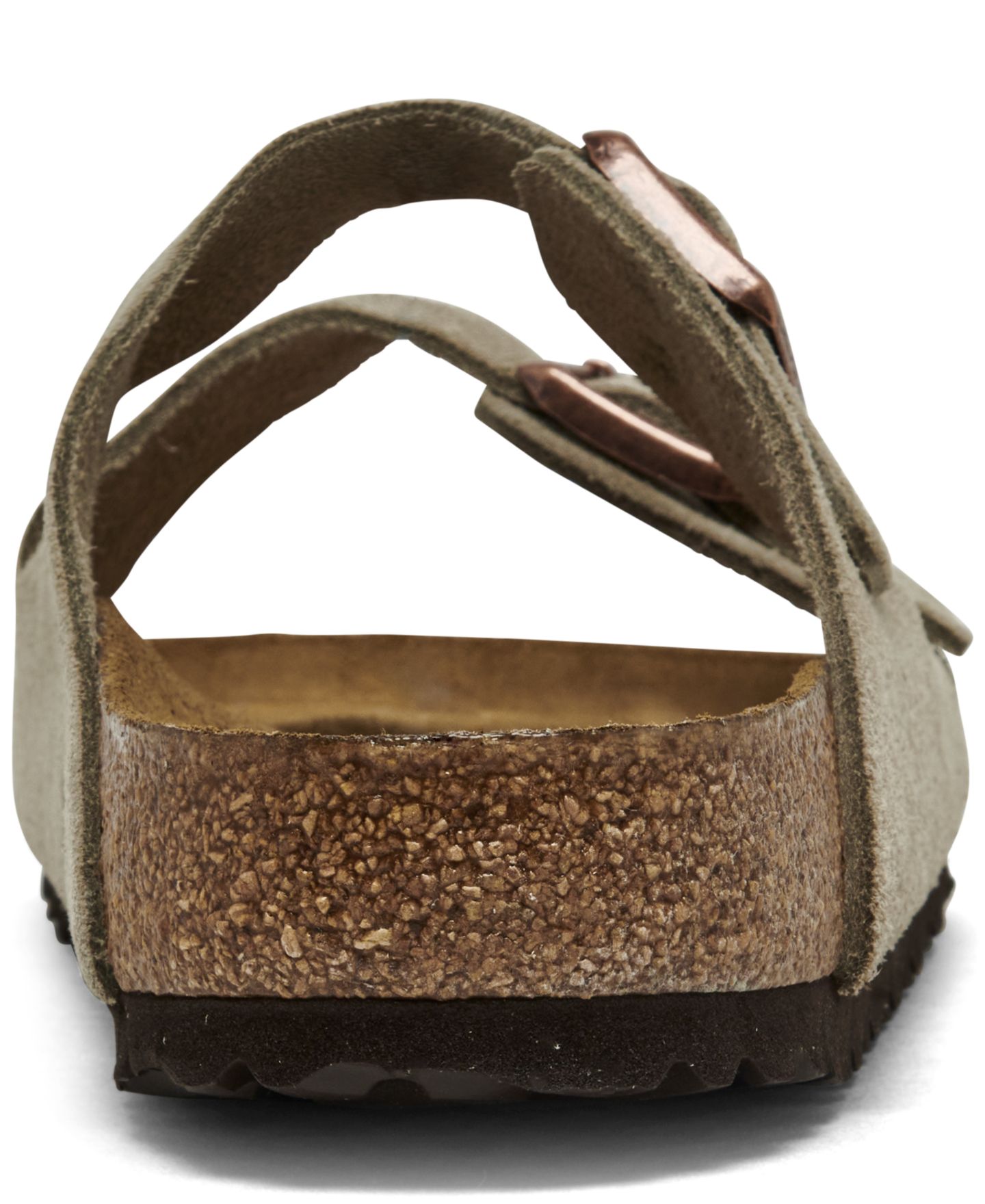 Мужские сандалии Birkenstock Arizona Suede Leather Soft Footbed Casual, цвет: Серо-коричневый — фото 4