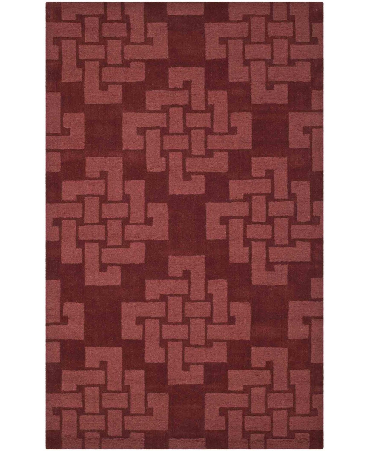 Martha Stewart Collection Knot MSR4950D Burgundy 9' x 12' Area Rug - Burgundy