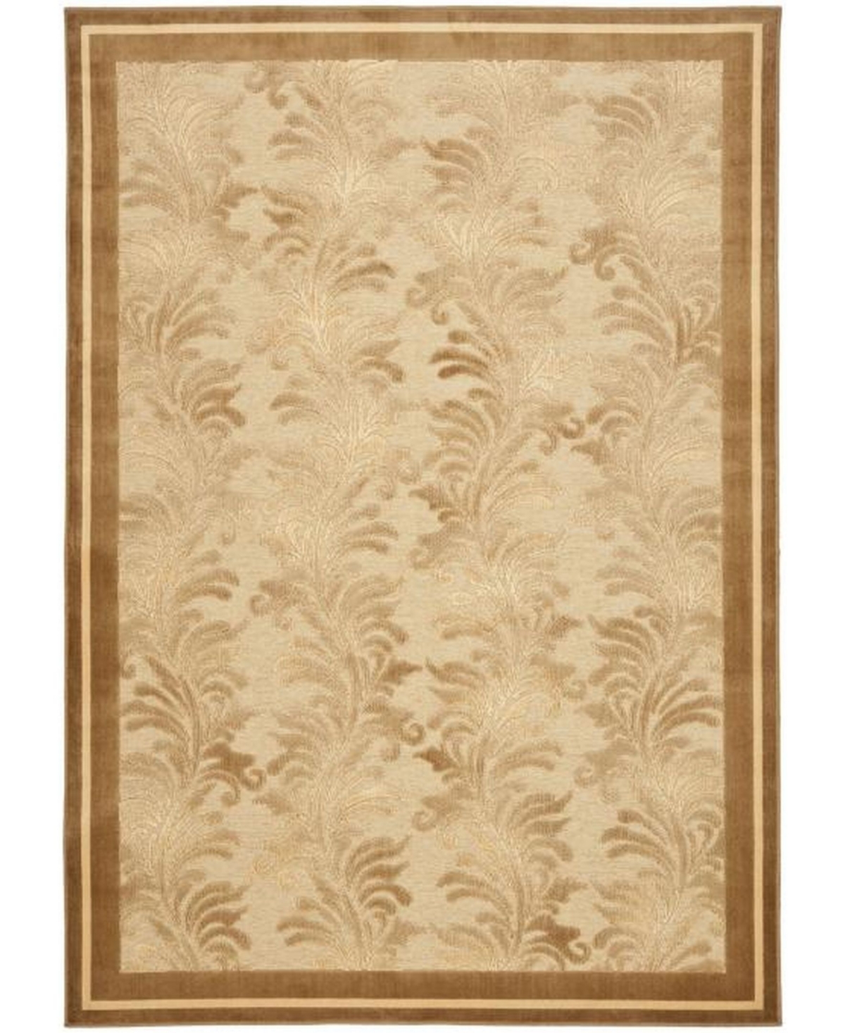 Martha Stewart Collection Plume Stripe MSR4448B Creme 7'10in x 11'2in Area Rug - Creme