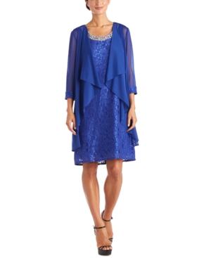 R & M Richards Embellished Lace Sheath Dress & Jacket