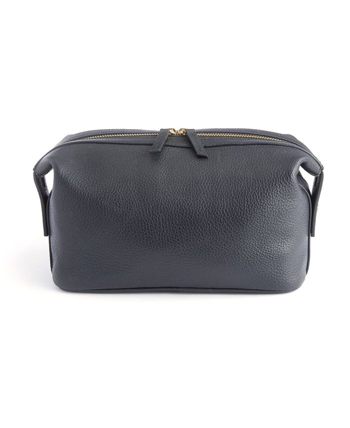 ROYCE New York Pebbled Leather Toiletry Bag - Macy's