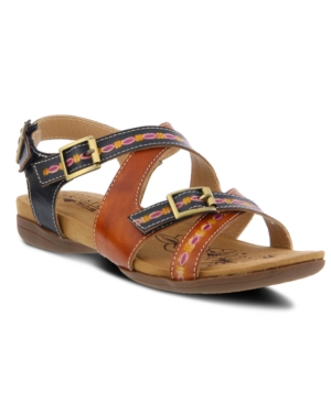 image of L-Artiste Women-s Lilliana Crisscross Slingback Sandals Women-s Shoes