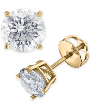 image of Igi Certified Diamond (1-3/8 ct. t.w.) Stud Earrings in 14K Gold