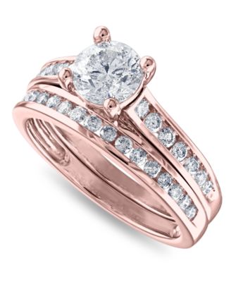Diamond (1-1/2 ct. t.w.) Channel-Set Bridal Set in 14K White, Yellow or Rose Gold