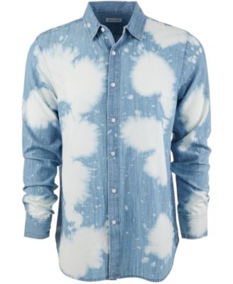 Sun + Stone - Men's Bleach Splatter Denim Shirt