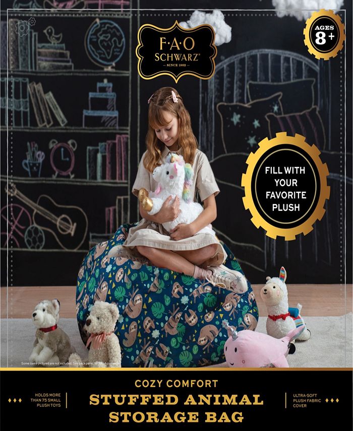 fao schwarz plush storage bag