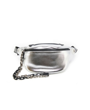 Like Dreams Harley Chain Embellished Belt Bag In Silver Tone Modesens