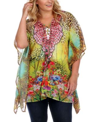 yellow plus size tops