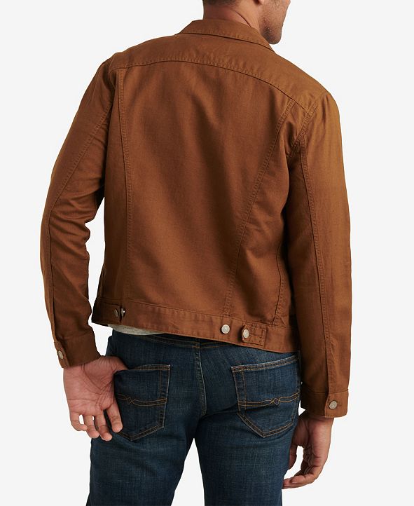 Lucky Brand Men's Linen Blend Trucker Jacket & Reviews - Coats ...