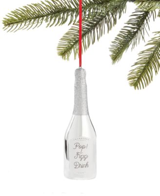 Holiday Lane - Spirits Silver Champagne Bottle Ornament
