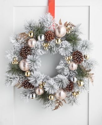 Holiday Lane - Shimmer and Light Pine Needle Wreath