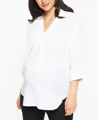 Pietro Brunelli - Maternity Pullover Split-Neck Blouse