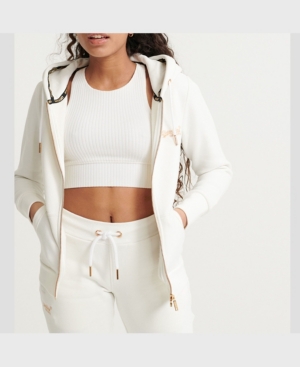 image of Superdry Women-s Orange Label Elite Zip Hoodie