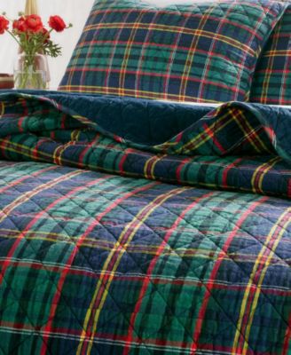 Martha Stewart Collection Collegiate Plaid Flannel Full Queen Quilt   17452305 Fpx.tif