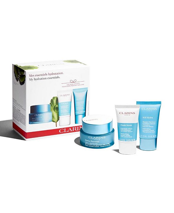 Clarins Limited Edition Hydration Essentail Care Gift Set, 3 Piece