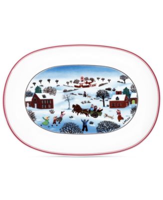 Villeroy & Boch Naif Christmas プレート　６枚 Villeroy & Boch Naif Christmas Pickle Dish - Macy's
