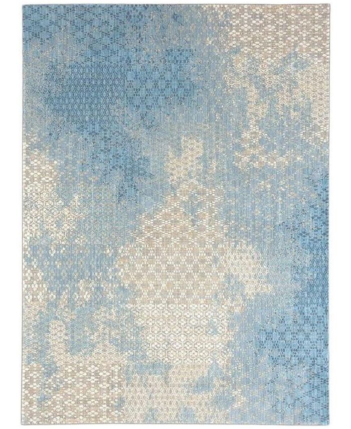 Karastan Elements Mesmerize Aqua 8' x 11' Area Rug Macy's