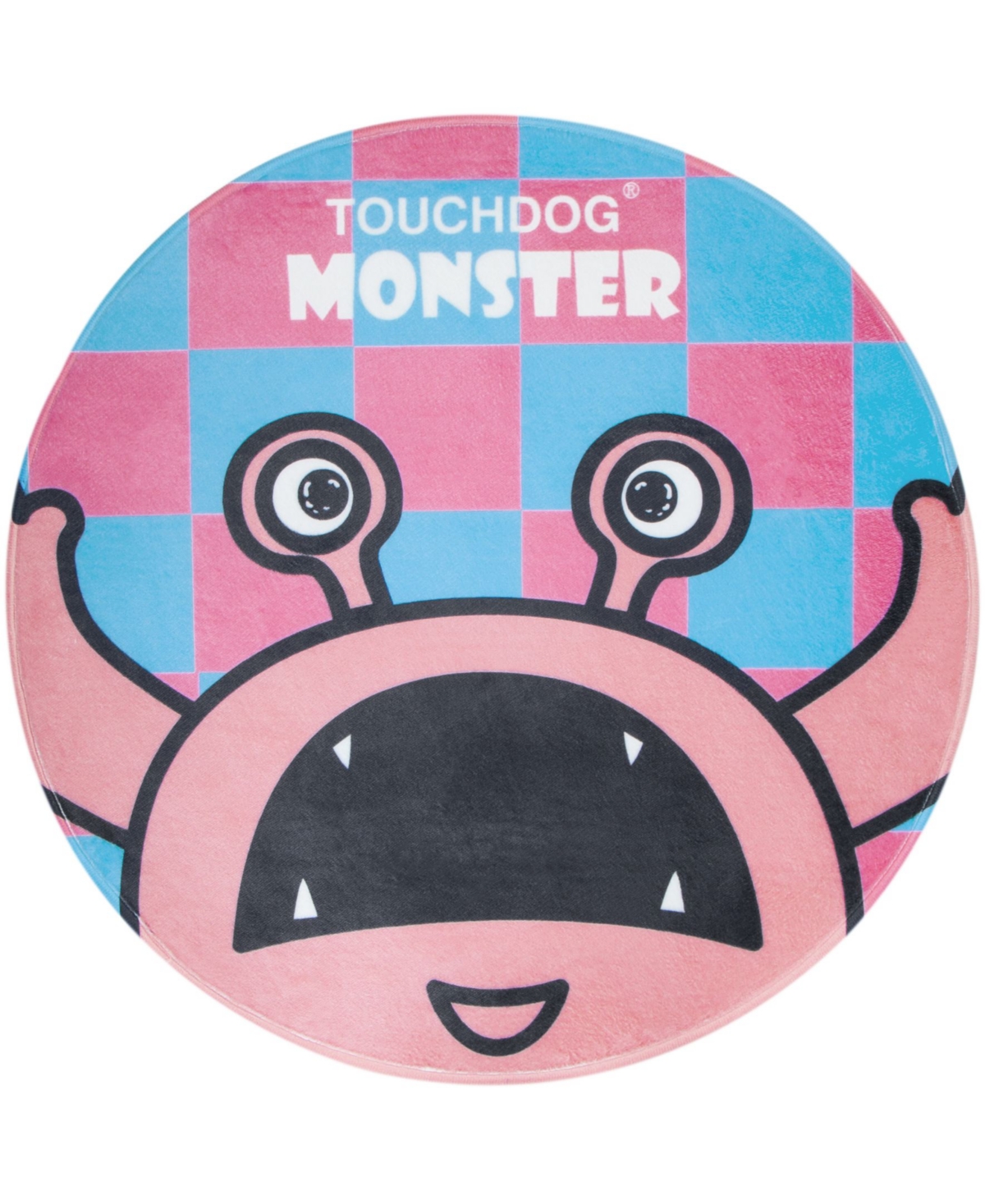 Cartoon Monster Rounded Cat and Dog Mat - Pink-Up-For-Crabs
