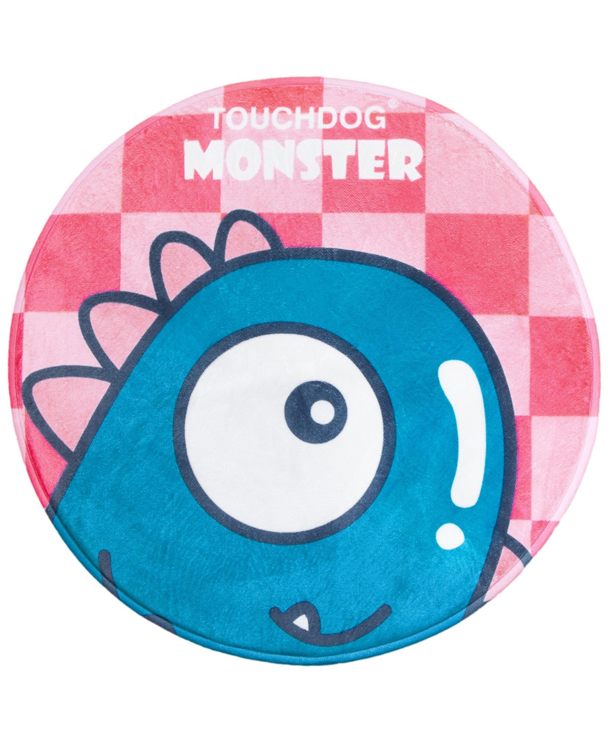 Cartoon Monster Rounded Cat and Dog Mat - Pink-Up-For-Crabs