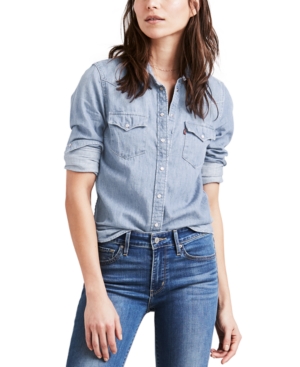 LEVI'S WOMEN'S THE ULTIMATE WESTERN COTTON DENIM SHIRT