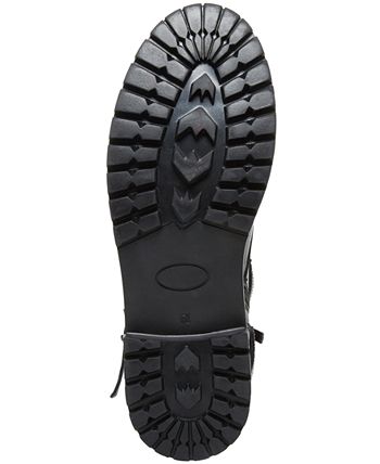 NWOB Steve Madden Black Rhinestones Combat Boots Size 9.5 Only