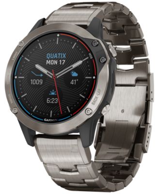 Garmin Unisex Quatix 6 Gray Silicone Strap Smart Watch  47mm