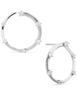 image of Ava Nadri Cubic Zirconia Front-and-Back Hoop Earrings