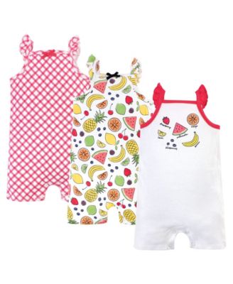 Baby Girls Natural Cotton Rompers