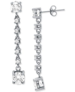 image of Giani Bernini Cubic Zirconia Linear Drop Earrings, Created for Macy-s