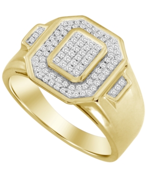 image of Men-s Diamond (1/4 ct. t.w.) Ring in 10k Yellow Gold