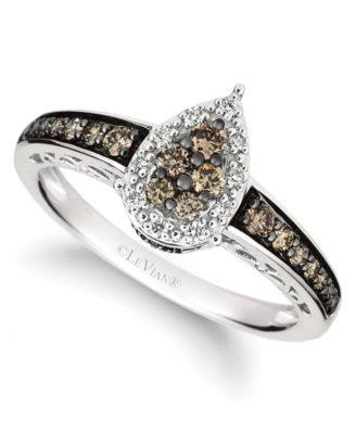 Le Vian - Chocolate Diamond (3/8 ct. t.w.) & Nude Diamond (1/20 ct. t.w.) Ring in 14k White Gold