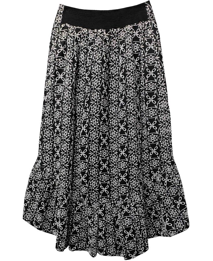INC International Concepts INC Cotton Eyelet Embroidered Maxi Skirt ...
