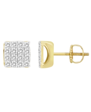 image of Men-s Diamond (3/4 ct.t.w.) Earring Set in 10k Yellow Gold