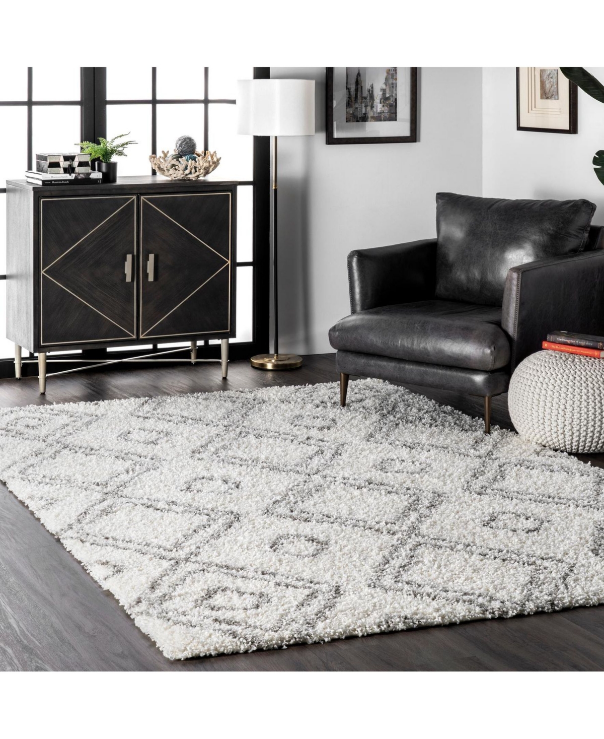 nuLoom Iola OZSG18AArea Rug - White