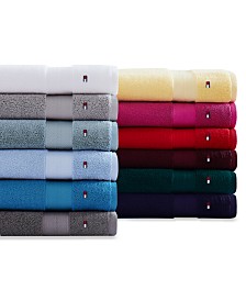 Tommy American Solid Cotton Hand Towel, 16" 26" - Macy's