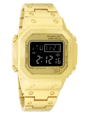 image of Inc Men-s Digital Gold-Tone Bracelet Watch 44mm, Created for Macy-s