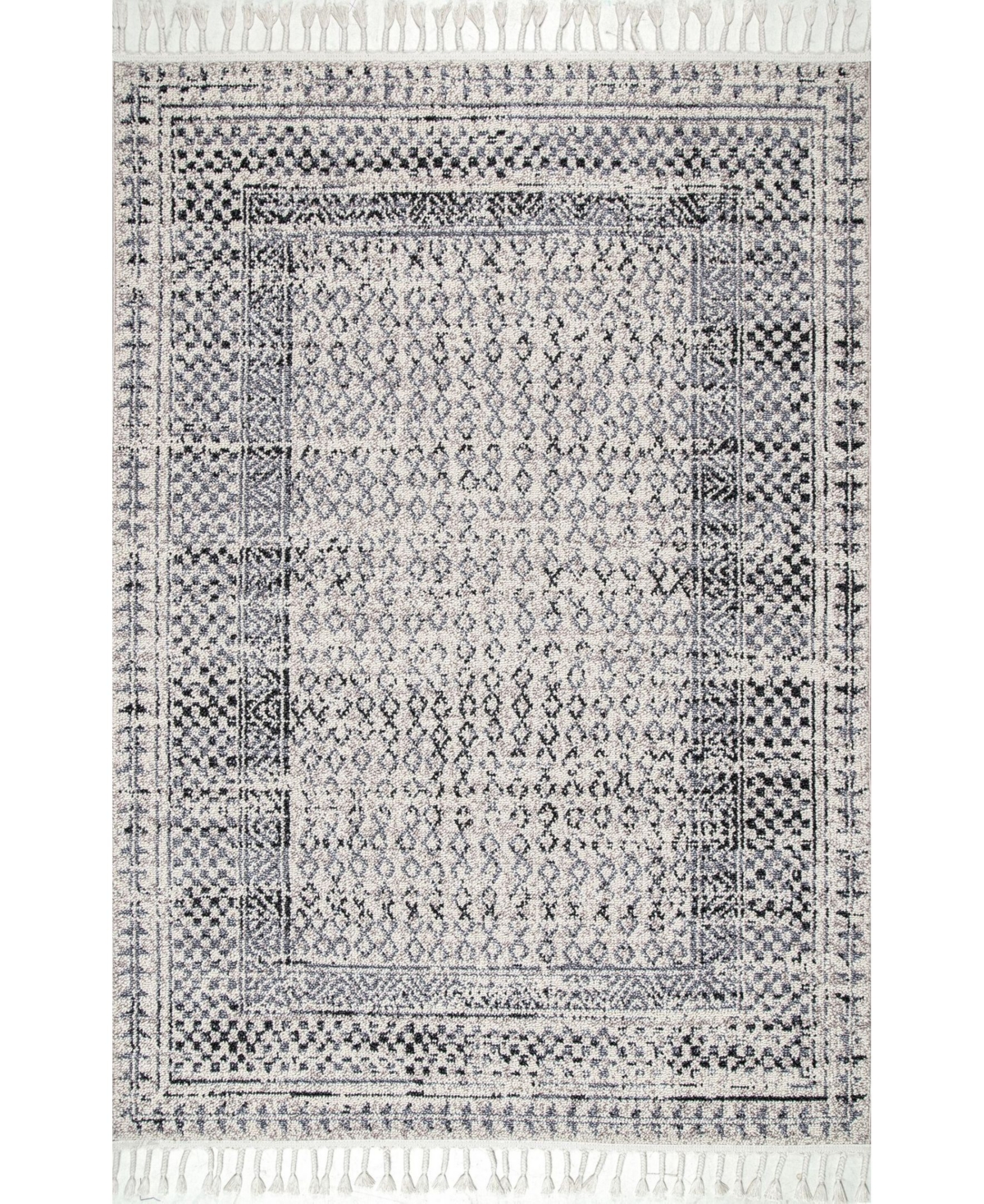 nuLoom Claudia STGL03A Gray/Multi 5' x 8' Area Rug - Gray/multi