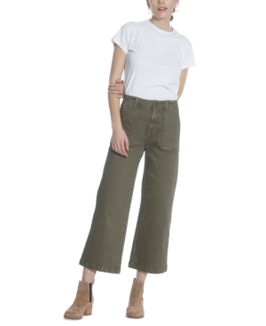 image of Vigoss Jeans Cropped Wide-Leg Jeans